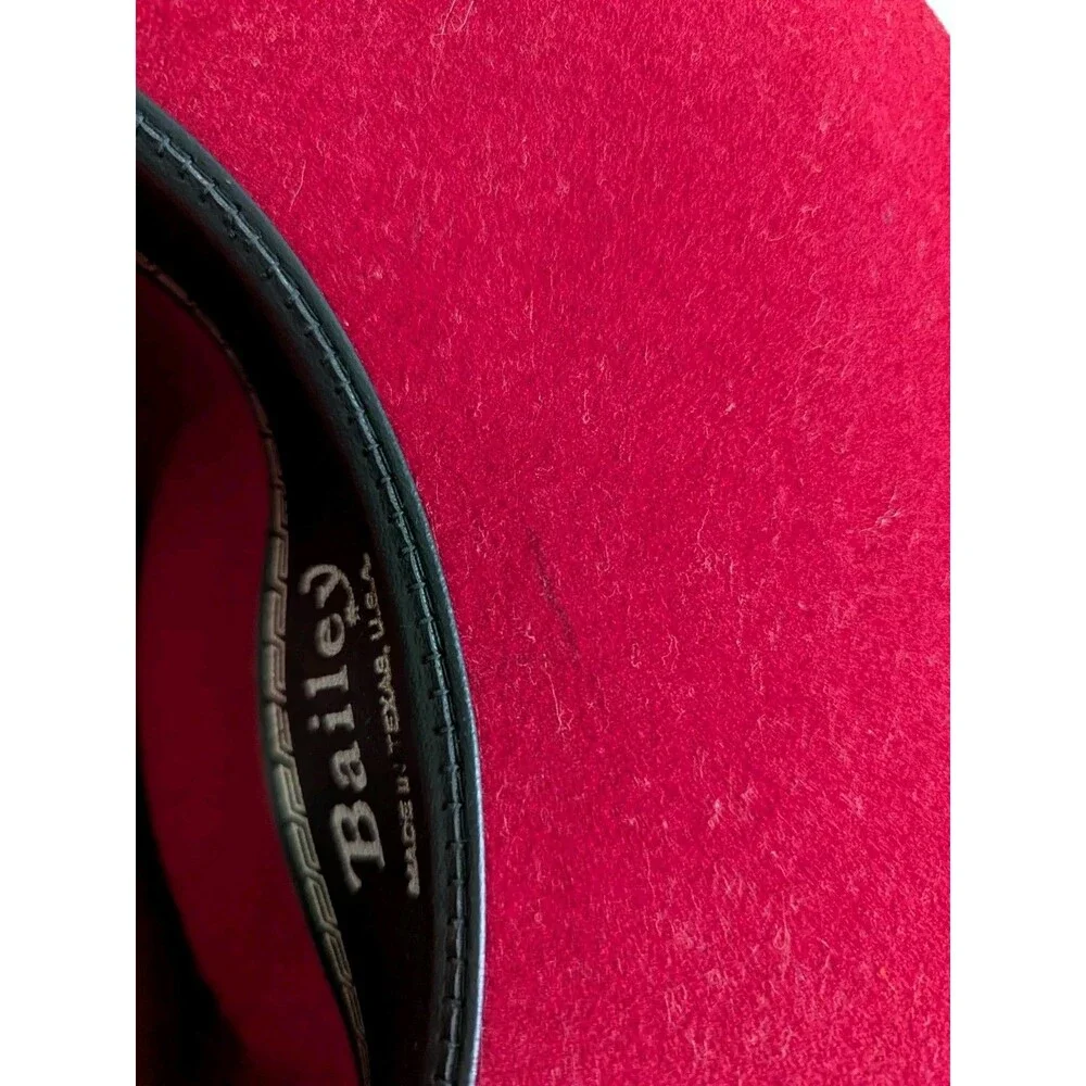 Vintage Bailey Cowboy Hat Double Fur Blend Red Size 6 7/8 Western USA Made GUC